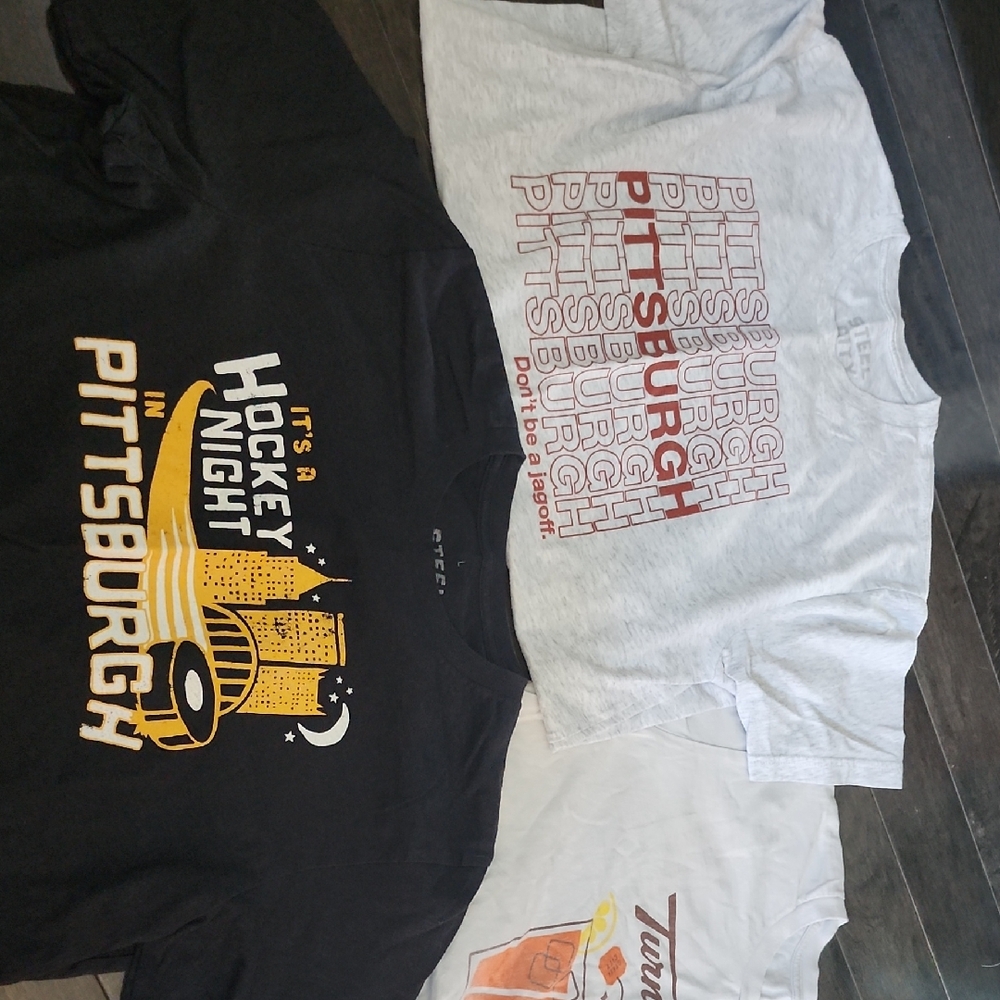 Pittsburgh Mens T-Shirt Set - Black, Gray, White